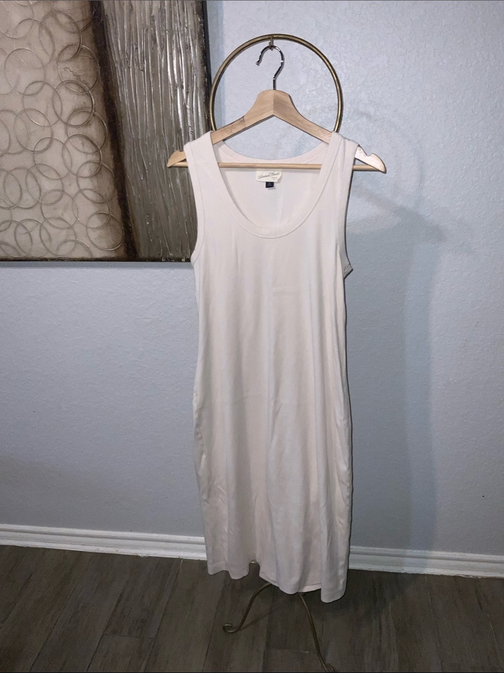 Universal Thread Ribbed Tank Midi Dress Women's White Dress